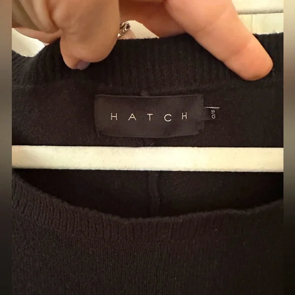 Hatch Maternity 100% Cashmere Sweater in Black, O/S - Picture 6 of 12